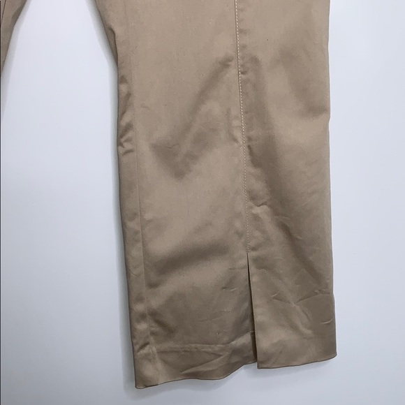 CACHE • Beige Khaki Cotton Nylon Crop Slit Pants - Picture 3 of 7